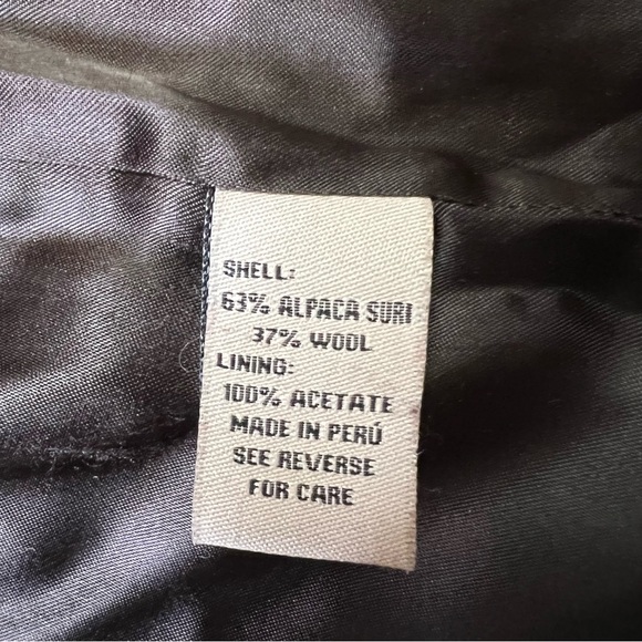 Beyond Threads Medium Alpaca Wool Long Vest Sleeveless Jacket Brown Zip - Picture 7 of 8